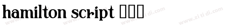 hamilton script字体转换